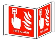 Double Sided Fire Alarm Sign